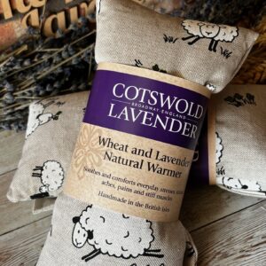 Cotswold Lavender Sheep Print Wheat Warmer Wrap